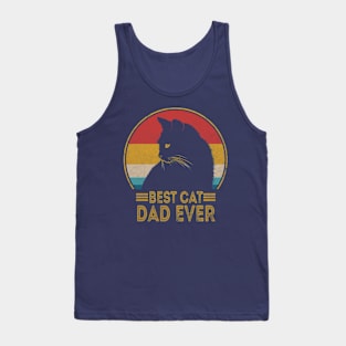 Best Cat Dad Ever Vintage Funny Gift Tank Top